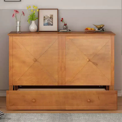 Lit escamotable Murphy 152 x 203 cm, lit coffre Cube avec station de charge et espace de rangement – Sanzelize Design