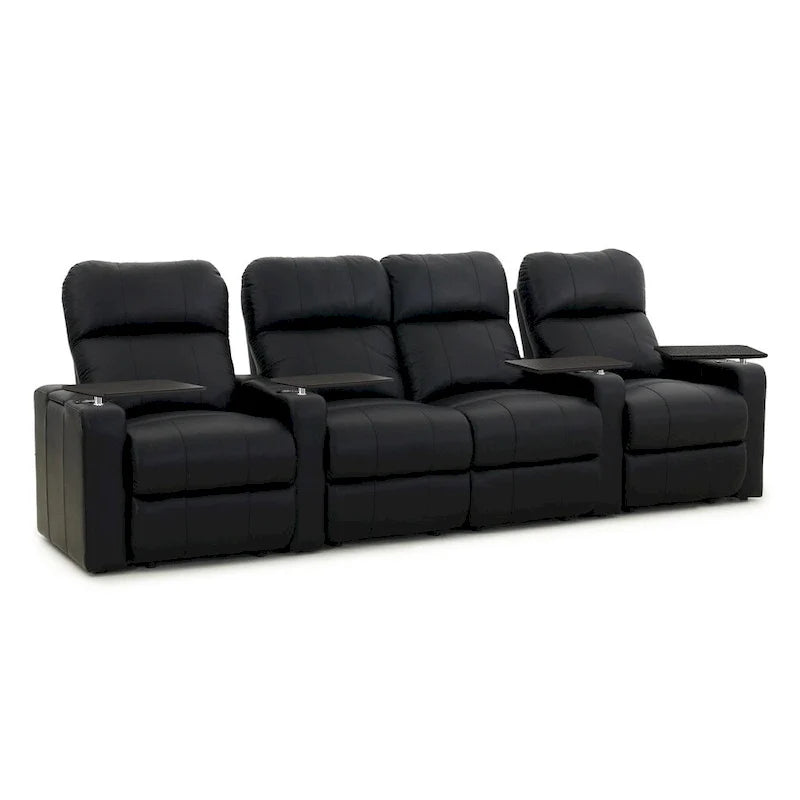 Ensemble de sièges de cinéma maison en cuir (rangée de 4) – Sanzelize Design