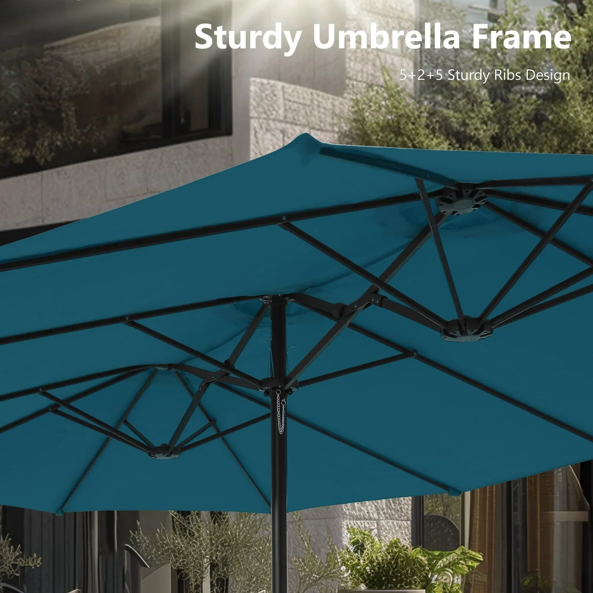 Grand Parasol Double Face de 4,5 m avec Base Incluse pour terrasse – Sanzelize Design