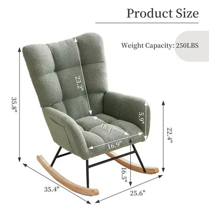 Fauteuil à bascule pour chambre d'enfant, Fauteuil à bascule pour salon pour l'allaitement – Sanzelize Design