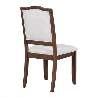 Lot de 4 chaises de salle à manger de style ferme avec dossier haut et assise rembourrée – Sanzelize Design