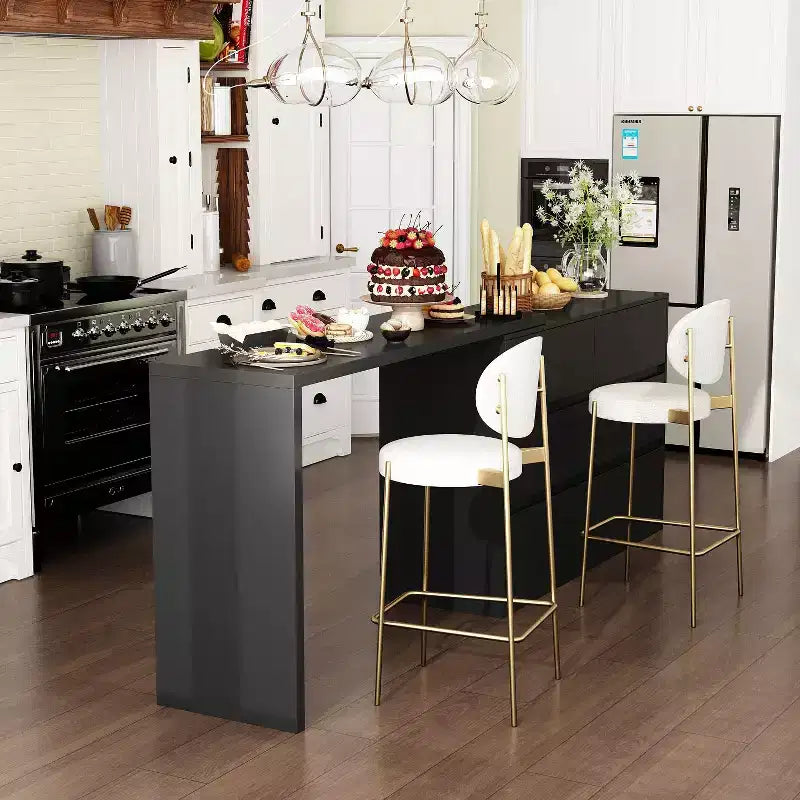 Desserte de buffet intelligente rotative/extensible avec 6 tiroirs, plan de travail étendu, tapis antidérapant – Sanzelize Design