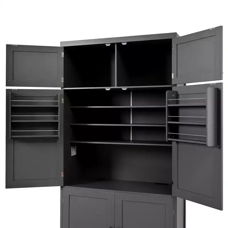 Grand meuble de garde-manger de cuisine avec prises électriques – Sanzelize Design