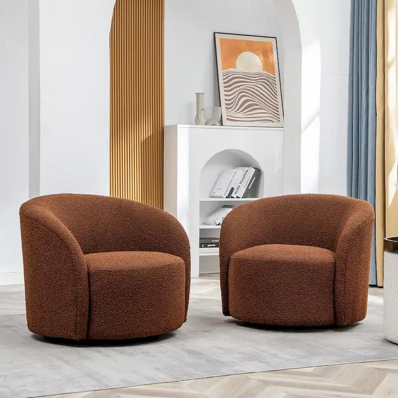 Fauteuil pivotant rembourré de 86 cm de large (lot de 2) – Sanzelize Design