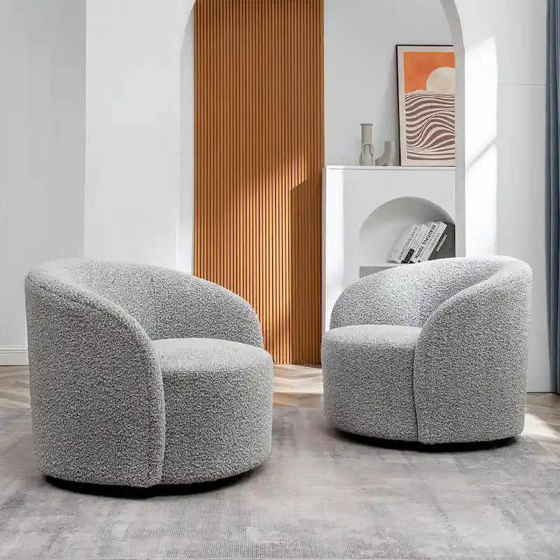 Fauteuil pivotant rembourré de 86 cm de large (lot de 2) – Sanzelize Design