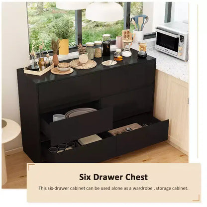 Desserte de buffet intelligente rotative/extensible avec 6 tiroirs, plan de travail étendu, tapis antidérapant – Sanzelize Design