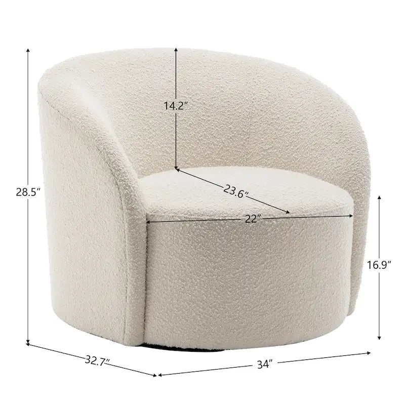 Fauteuil pivotant rembourré de 86 cm de large (lot de 2) – Sanzelize Design