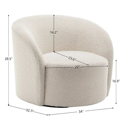 Fauteuil pivotant rembourré de 86 cm de large (lot de 2) – Sanzelize Design