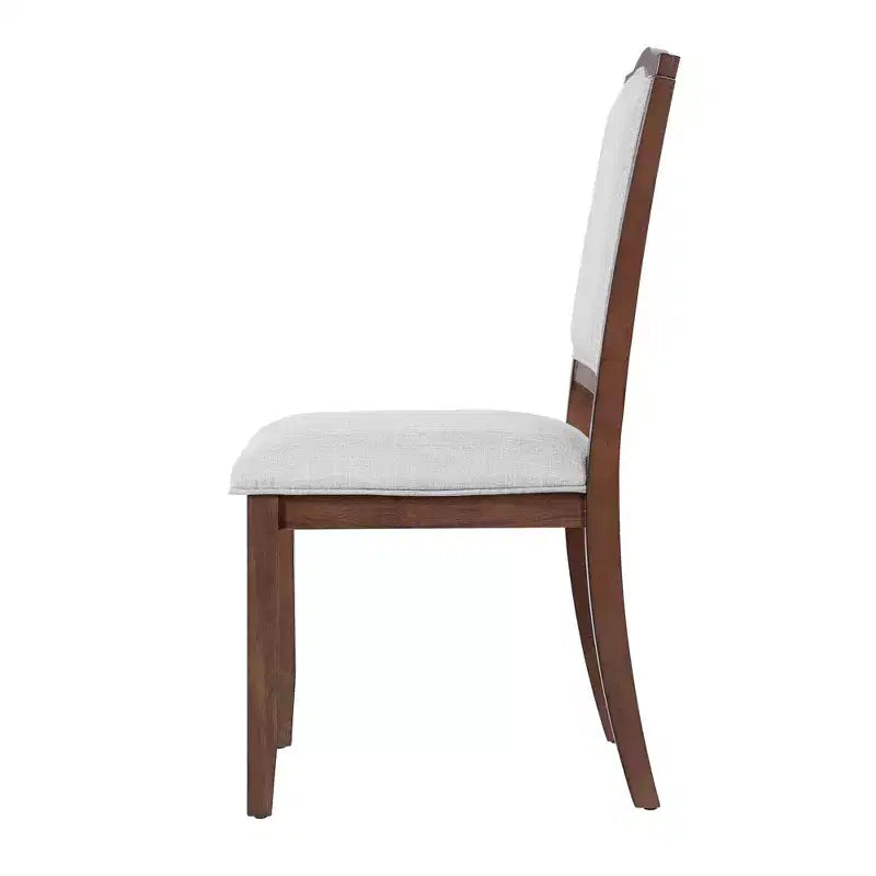 Lot de 4 chaises de salle à manger de style ferme avec dossier haut et assise rembourrée – Sanzelize Design