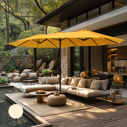 Grand Parasol Double Face de 4,5 m avec Base Incluse pour terrasse – Sanzelize Design