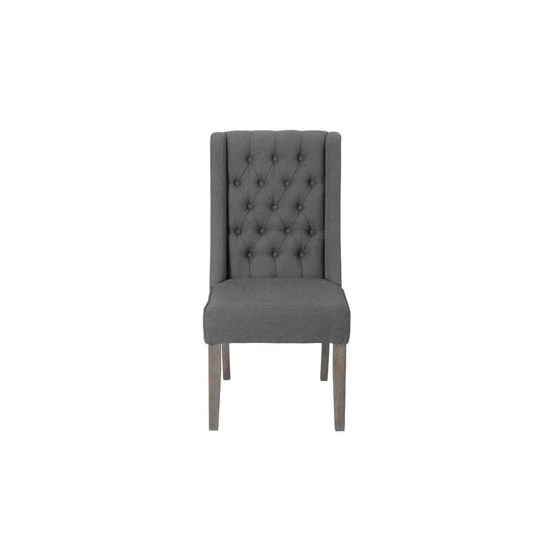 Ensemble de salle à manger extensible gris rustique 9 pièces – Sanzelize Design