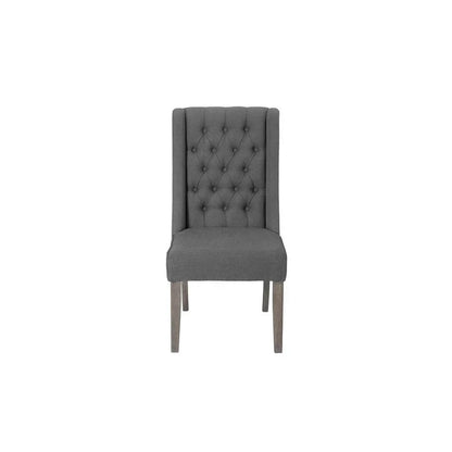 Ensemble de salle à manger extensible gris rustique 9 pièces – Sanzelize Design