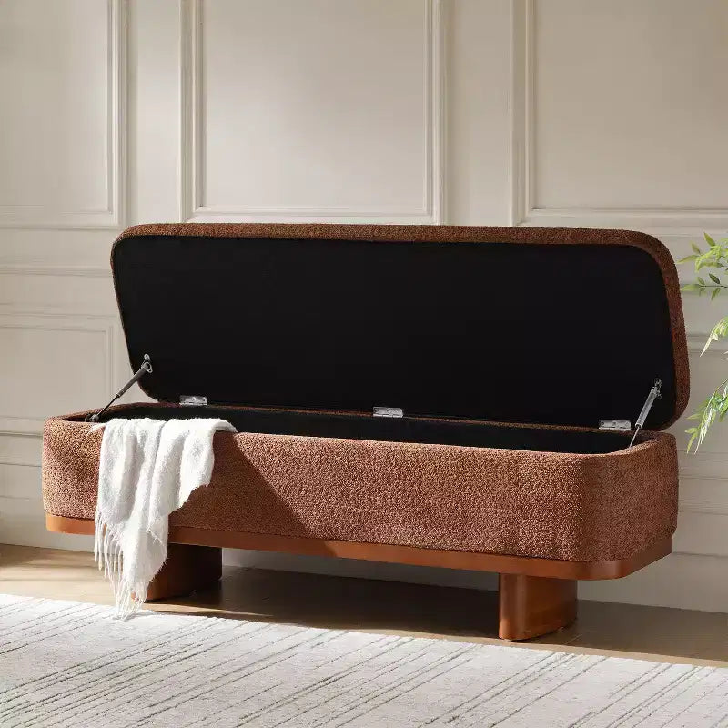 Banc à dessus rabattable Clara Simple Assemble avec cadre en bois massif – Sanzelize Design