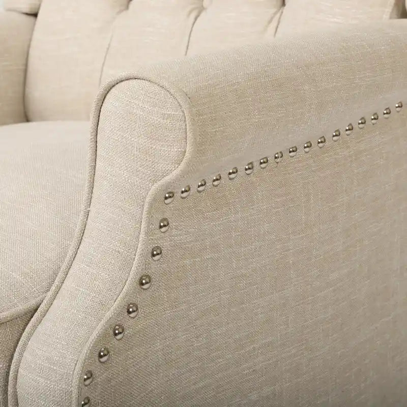 Fauteuils inclinables en tissu touffeté Walter (lot de 2) – Sanzelize Design