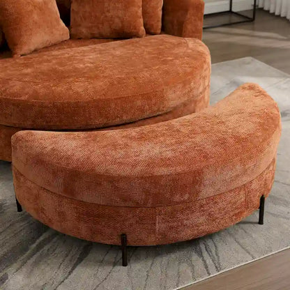 Fauteuil Moderne Rond Avec 5 Coussins Et Pouf Optionnel – Sanzelize Design