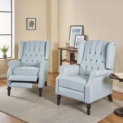 Fauteuils inclinables en tissu touffeté Walter (lot de 2) – Sanzelize Design