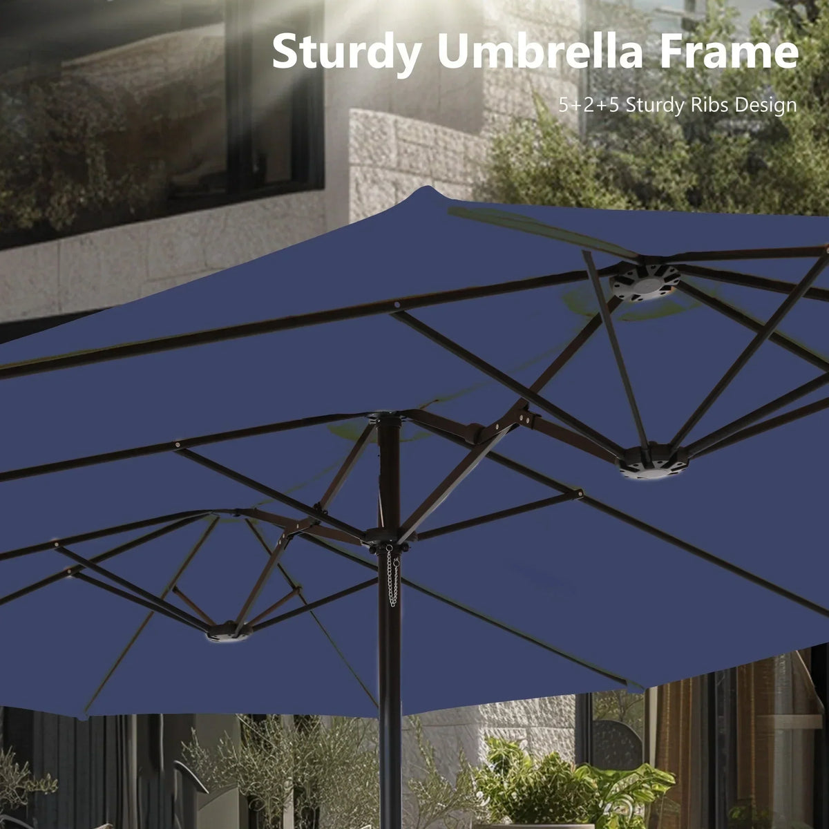 Grand Parasol Double Face de 4,5 m avec Base Incluse pour terrasse – Sanzelize Design