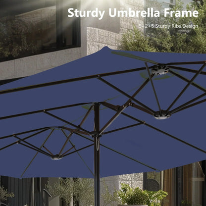 Grand Parasol Double Face de 4,5 m avec Base Incluse pour terrasse – Sanzelize Design