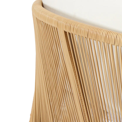 Ensemble de fauteuils de club en bois d'acacia et osier Jabe d'extérieur – Sanzelize Design