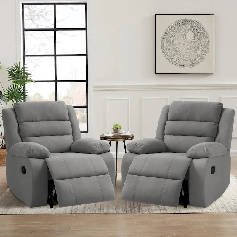 Fauteuil inclinable manuel classique et traditionnel, ensemble de 2 – Sanzelize Design