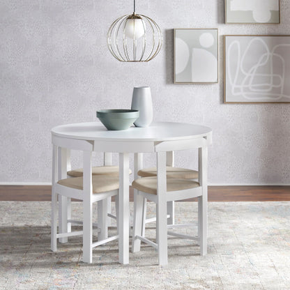 Ensemble de salle à manger rond compact 5 pièces – Sanzelize Design
