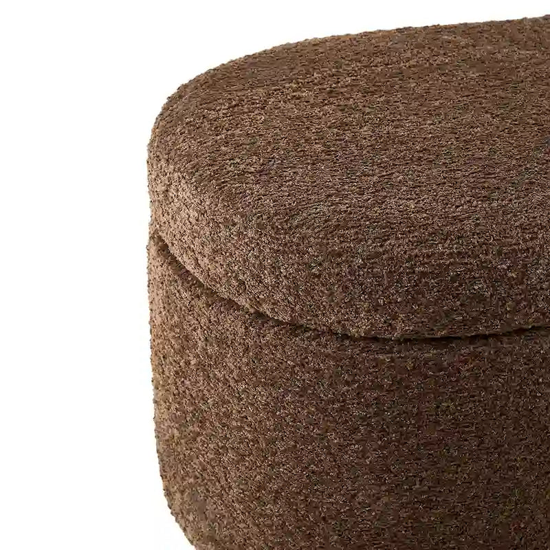 Banc de rangement rabattable Bailey Taupe Boucle – Sanzelize Design