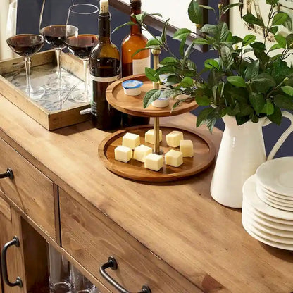 Buffet Roots en finition naturelle - 132 x 46 x 91 cm – Sanzelize Design