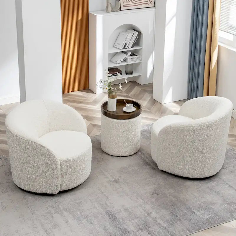 Fauteuil pivotant rembourré de 86 cm de large (lot de 2) – Sanzelize Design