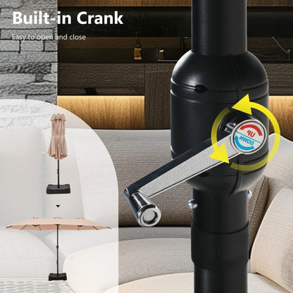 Grand Parasol Double Face de 4,5 m avec Base Incluse pour terrasse – Sanzelize Design