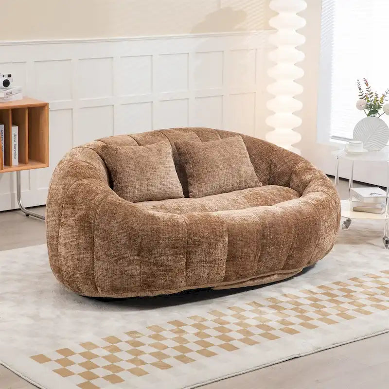 Fauteuil poire paresseux en chenille – Sanzelize Design
