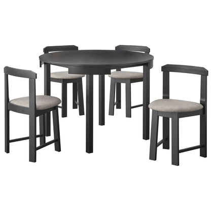 Ensemble de salle à manger rond compact 5 pièces – Sanzelize Design