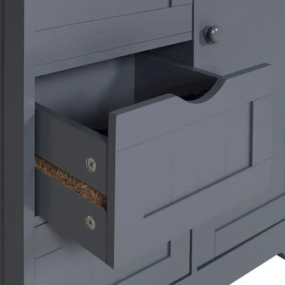 Meuble de Rangement Salle de Bain sur Pied avec 4 Tiroirs – Sanzelize Design
