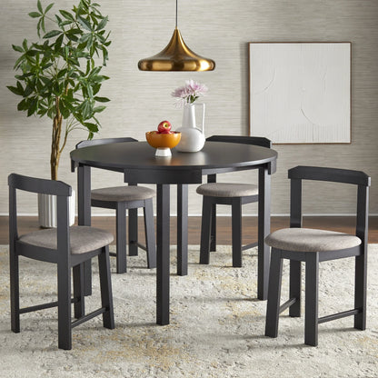 Ensemble de salle à manger rond compact 5 pièces – Sanzelize Design