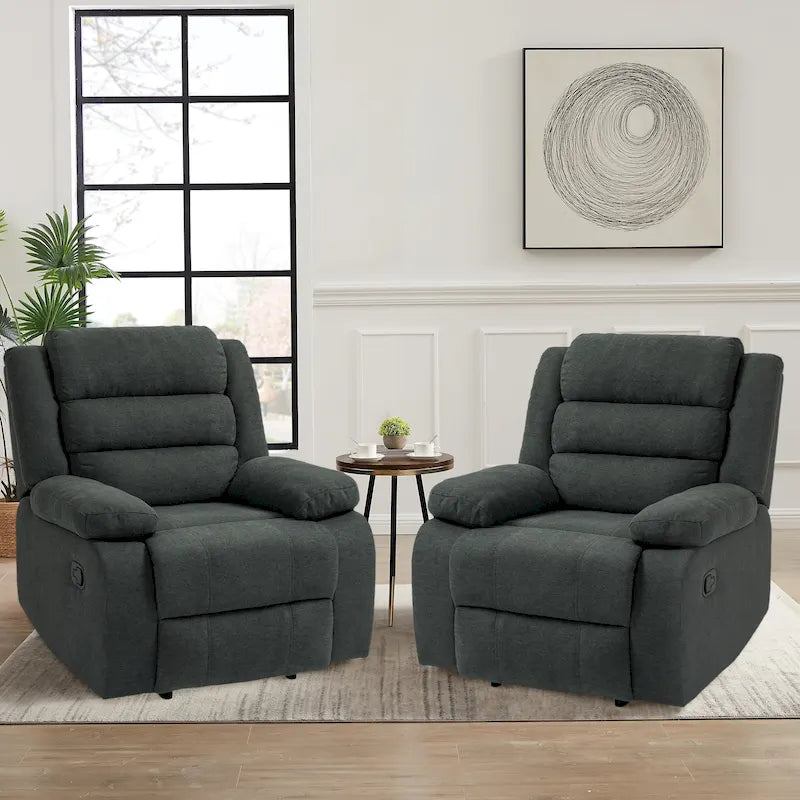 Fauteuil inclinable manuel classique et traditionnel, ensemble de 2 – Sanzelize Design