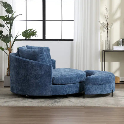 Fauteuil Moderne Rond Avec 5 Coussins Et Pouf Optionnel – Sanzelize Design
