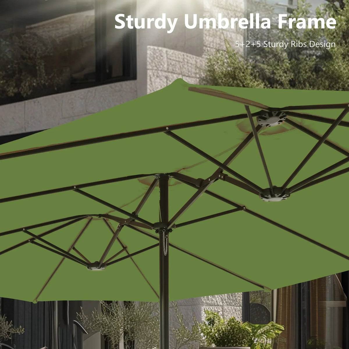 Grand Parasol Double Face de 4,5 m avec Base Incluse pour terrasse – Sanzelize Design