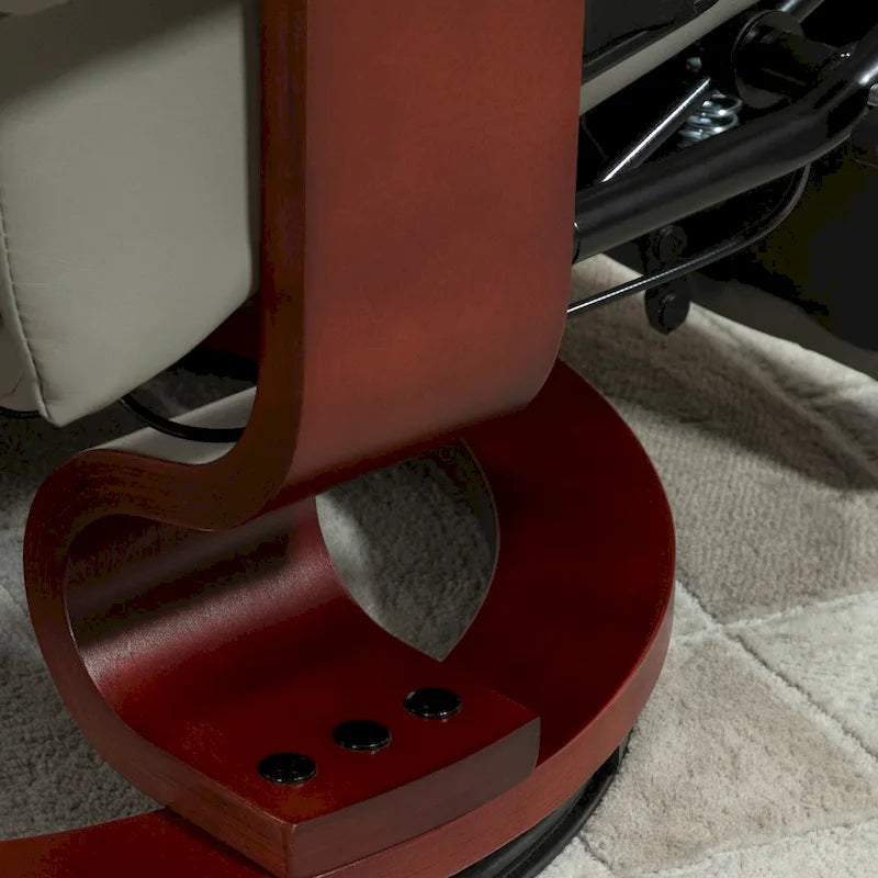 Fauteuil inclinable manuel pivotant en similicuir avec repose-pieds confortable et relaxant – Sanzelize Design