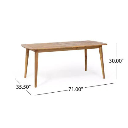 Ensemble de salle à manger d'extérieur 7 pièces extensible avec chaises empilables, table en bois d'acacia – Sanzelize Design