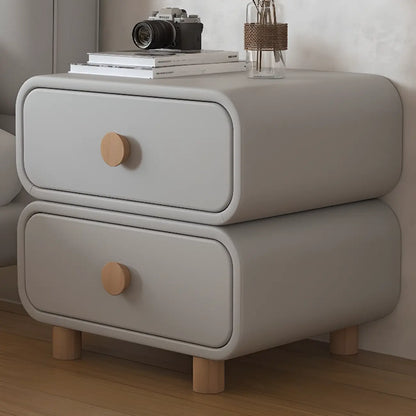Table de chevet scandinave en similicuir avec finition en faux cuir – Sanzelize Design