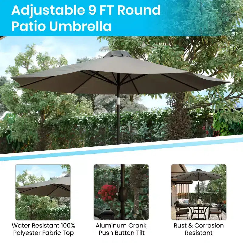 Ensemble table de jardin 7 pièces - 4 chaises empilables en teck synthétique imitation bois – Sanzelize Design