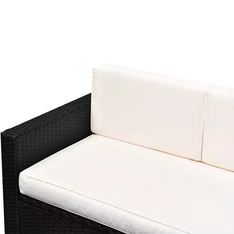Ensemble de mobilier de jardin en rotin 4 pièces, salon de conversation extérieur rembourré avec 2 chaises – Sanzelize Design