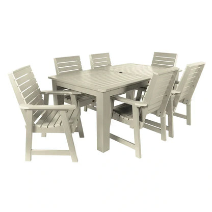 Ensemble de salle à manger d'extérieur 7 pièces, table 107 x 183 cm – Sanzelize Design