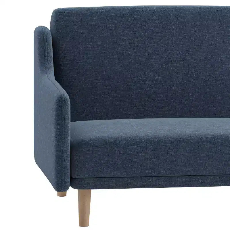 Delphine Canapé-Lit Futon Convertible Premium avec Dossier Inclinable, Accoudoirs Courbés et Pieds en Bois Massif – Sanzelize Design