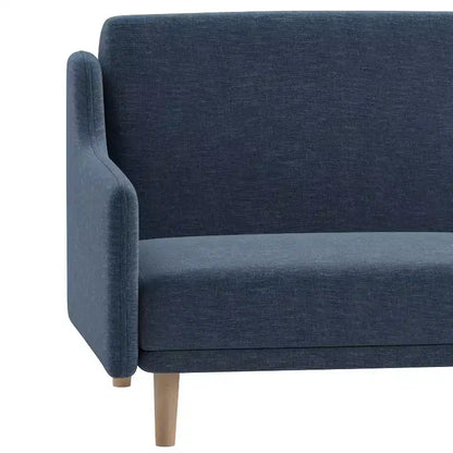 Delphine Canapé-Lit Futon Convertible Premium avec Dossier Inclinable, Accoudoirs Courbés et Pieds en Bois Massif – Sanzelize Design