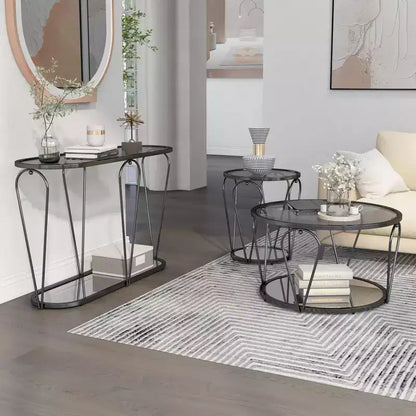 Ensemble de 3 tables basses Kuut Glam – Sanzelize Design