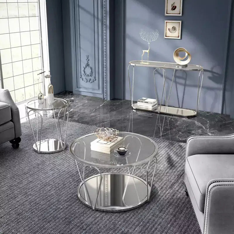 Ensemble de 3 tables basses Kuut Glam – Sanzelize Design