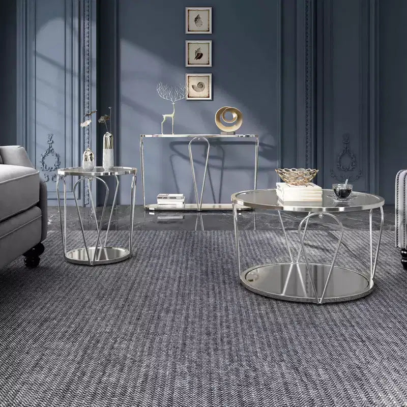 Ensemble de 3 tables basses Kuut Glam – Sanzelize Design