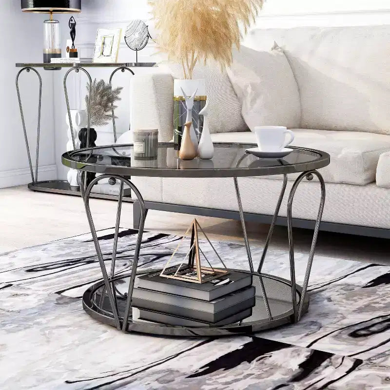 Ensemble de 3 tables basses Kuut Glam – Sanzelize Design