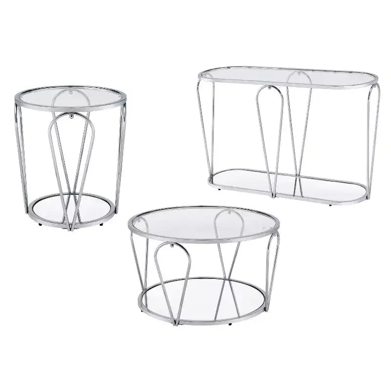Ensemble de 3 tables basses Kuut Glam – Sanzelize Design
