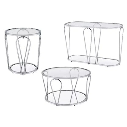 Ensemble de 3 tables basses Kuut Glam – Sanzelize Design